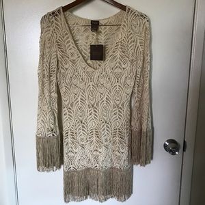 NWT INCA Peacock Fairy CoverUp Beach Lounge Dress
